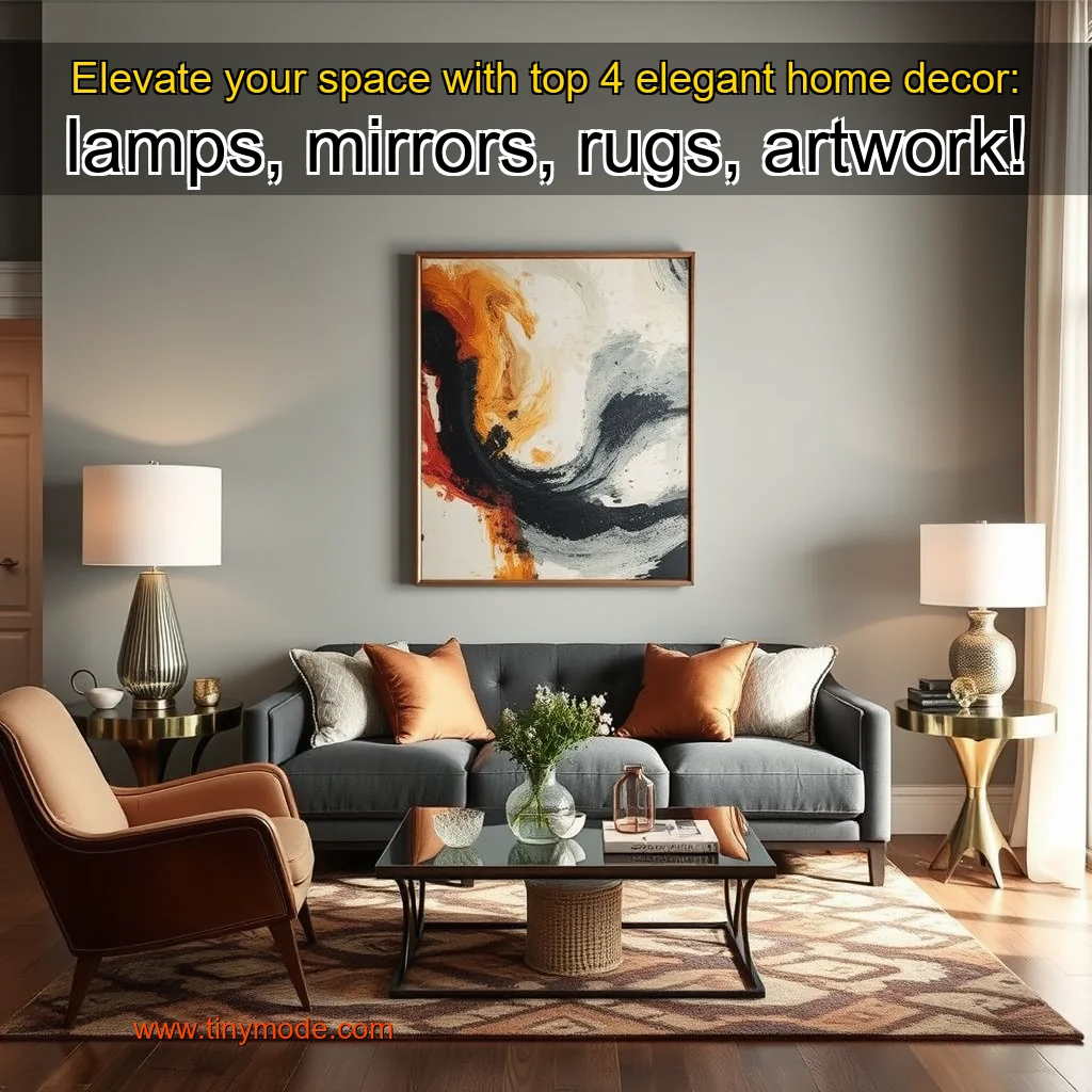 Read more about the article Elevate your space with top 4 elegant home decor: lamps, mirrors, rugs, artwork!