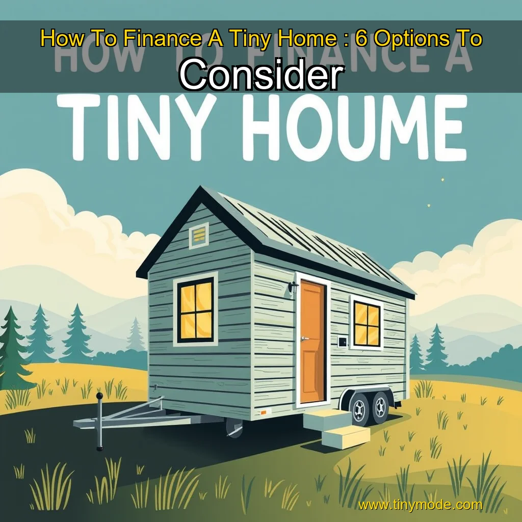 Read more about the article How To Finance A Tiny Home : 6 Options To Consider